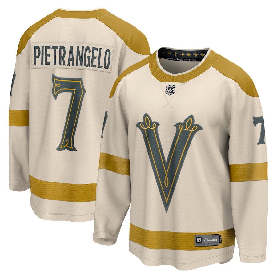 Men's Vegas Golden Knights Alex Pietrangelo #7 Cream 2024 NHL Winter Classic Breakaway Player jersey