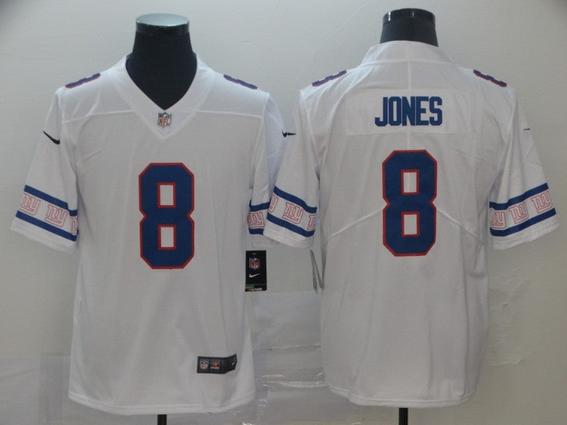 Men's New York Giants Daniel Jones #8 White Player Game jersey