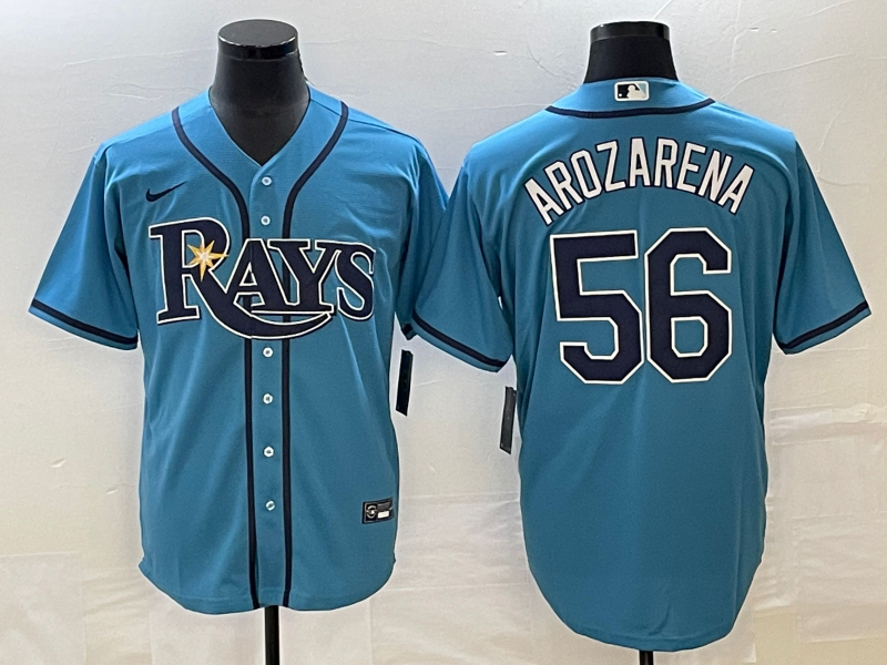 Men's Tampa Bay Rays Randy Arozarena #56 Blue Replica Player jersey