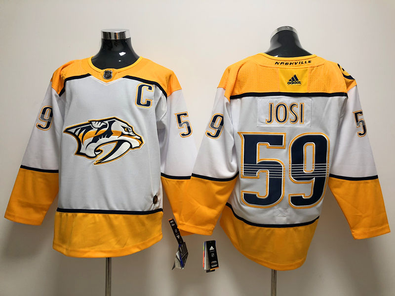 Men's Nashville Predators Roman Josi #59 White Breakaway jersey