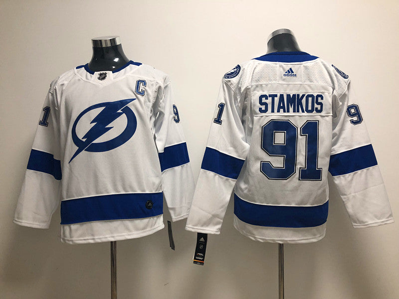 Men's Tampa Bay Lightning Steven Stamkos #91 White Home Breakaway jersey