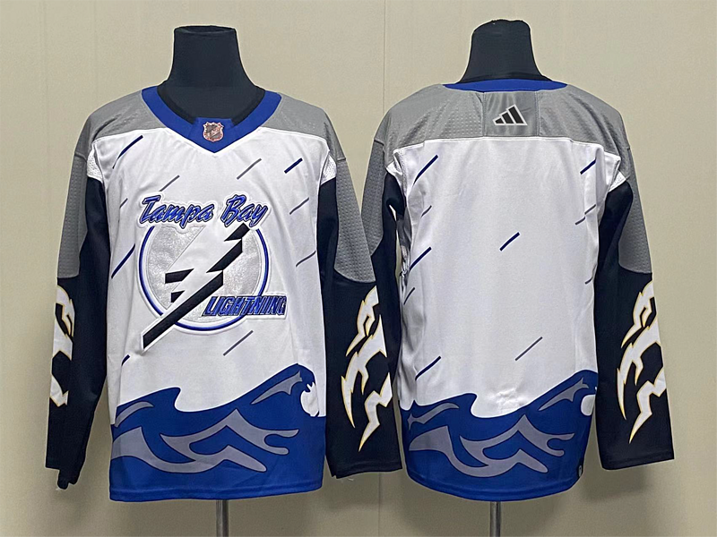 Men's Tampa Bay Lightning White Player Blank jersey
