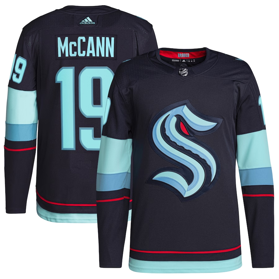 Men's Seattle Kraken Jared McCann #19 Deep Sea Blue Home Breakaway Player jersey