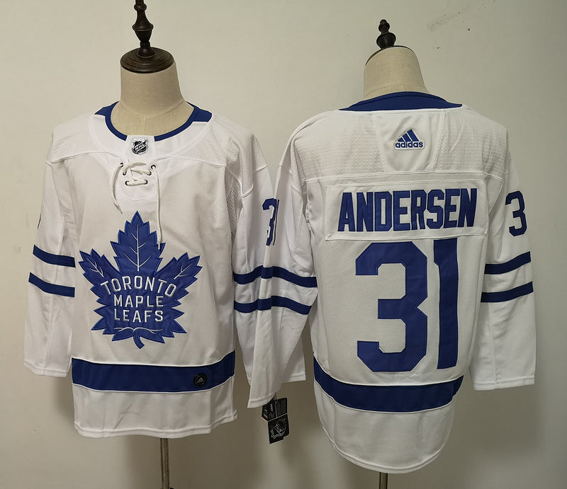Men's Toronto Maple Leafs Frederik Andersen #31 White Player jersey
