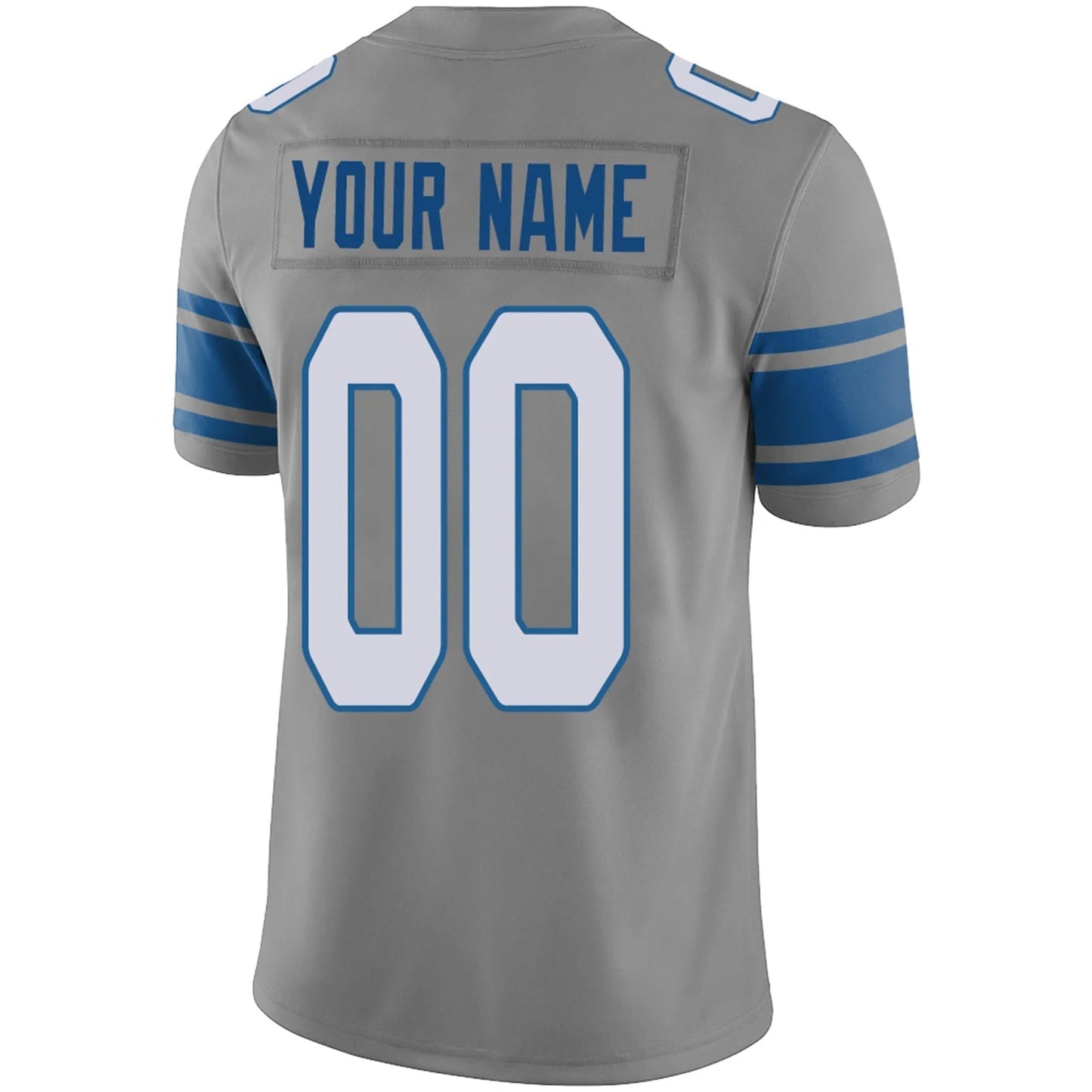 Custom D.Lions Gray Personalized Design Football Jerseys