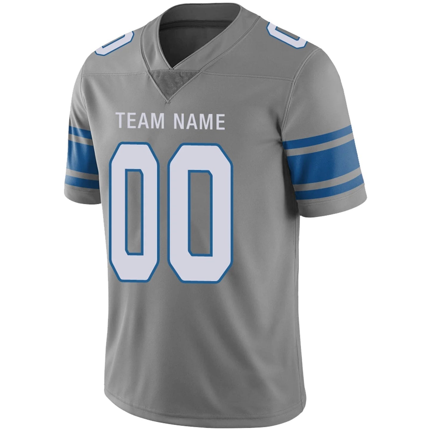 Custom D.Lions Gray Personalized Design Football Jerseys