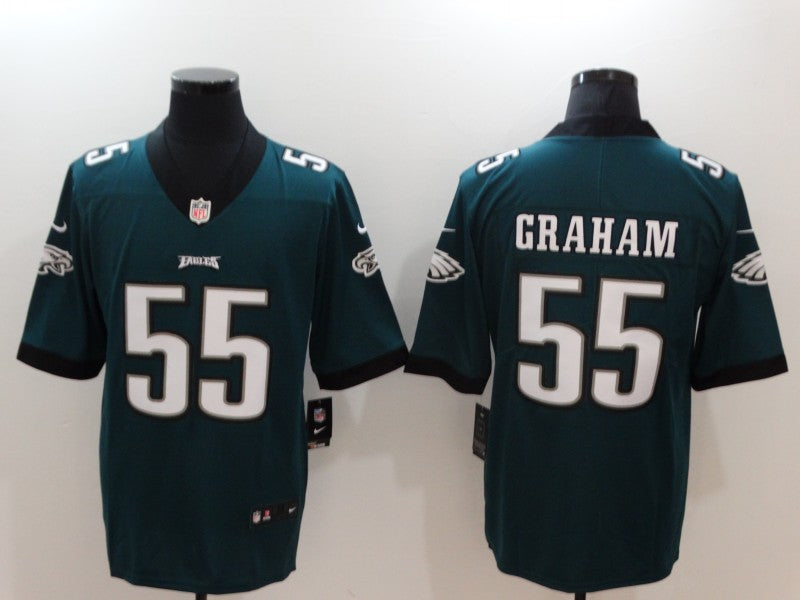 Men's Philadelphia Eagles Brandon Graham #55 Midnight Green Game jersey
