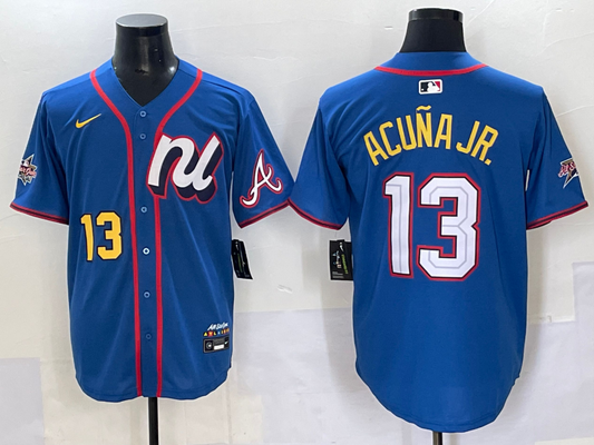 Men's National League Ronald Acuna Jr. #13 Blue 2025 All-Star Edition Limited Player Jersey