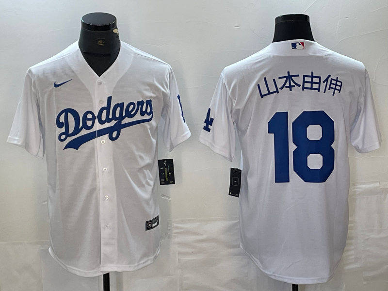 Men's Los Angeles Dodgers Yoshinobu Yamamoto #18 White Player jersey
