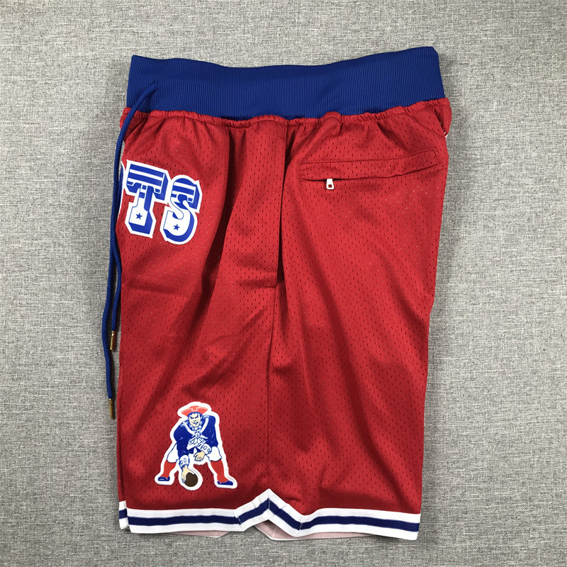 Men's New England Patriots Red Pocket Shorts1