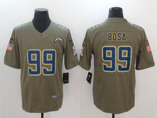 Men's Los Angeles Chargers Joey Bosa #99 Brown Game jersey