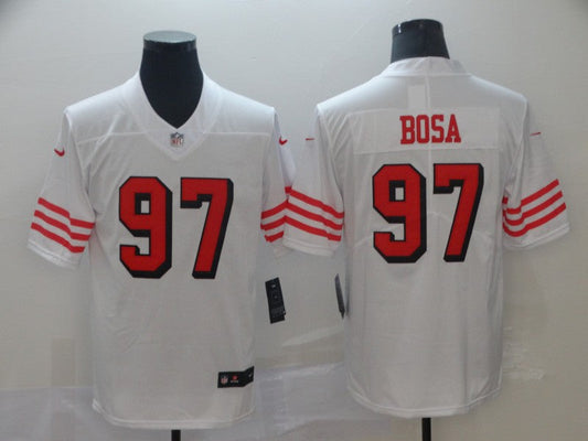 Men's San Francisco 49ers Nick Bosa #97 White Vapor Limited jersey