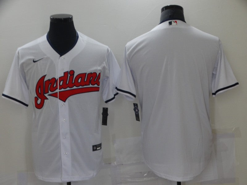 Men's Cleveland Guardians White Home Blank Replica jersey