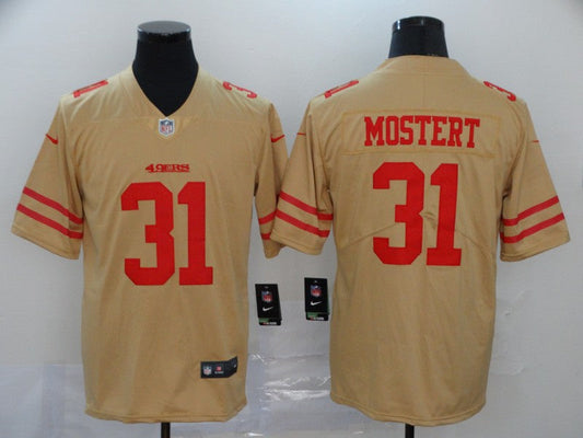 Men's San Francisco 49ers Raheem Mostert #31 Gold Inverted Legend jersey