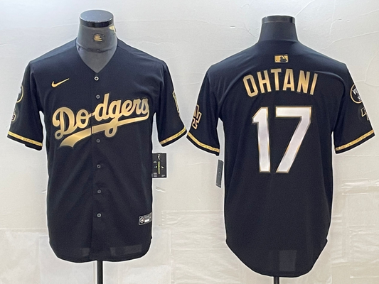 Men's Los Angeles Dodgers Shohei Ohtani #17 Black Limited Game jersey