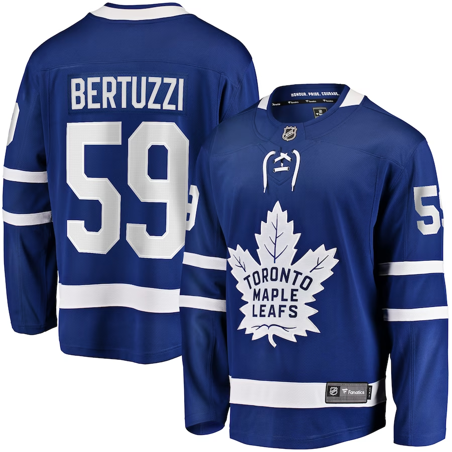 Men's Toronto Maple Leafs Tyler Bertuzzi #59 Blue Player Game jersey