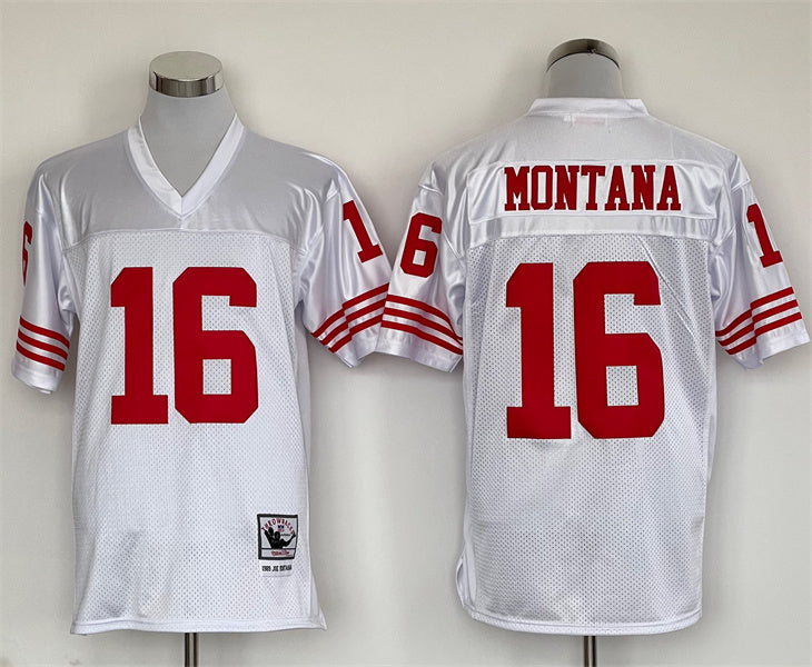 Men's San Francisco 49ers Joe Montana Mitchell & Ness White Legacy Replica Player jersey