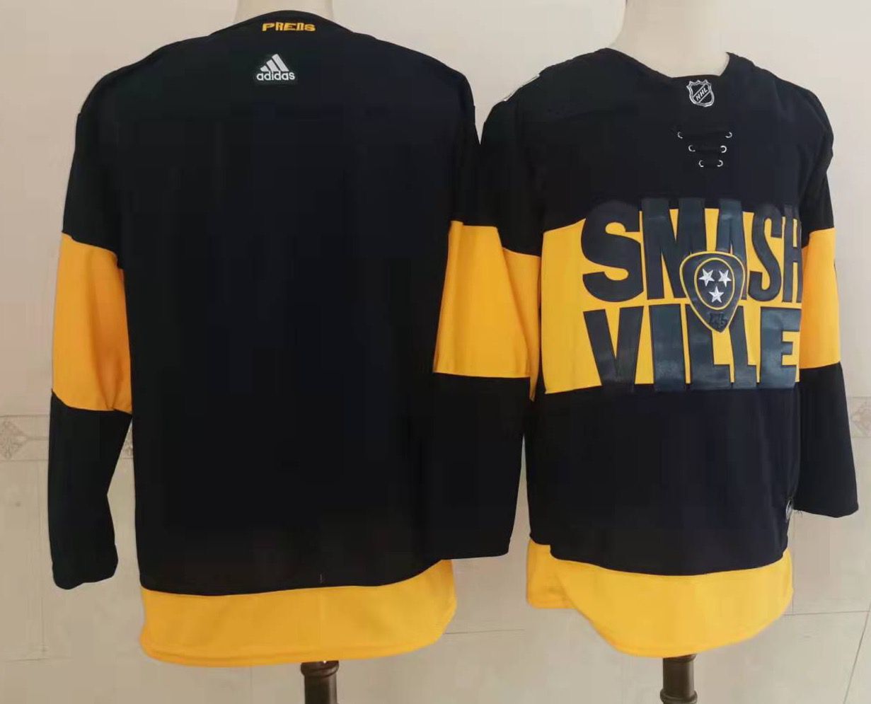 Men's Nashville Predators Black Blank jersey