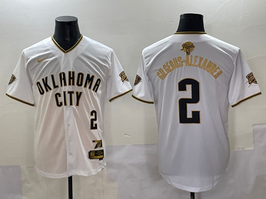 Men's Oklahoma City Thunder Shai Gilgeous-Alexander #2 White Replica Player Jersey