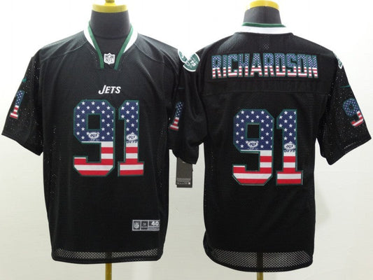 Men's New York Jets Sheldon Richardson #91 Black Game jersey