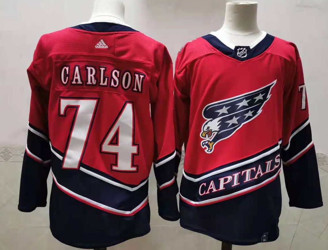 Men's Washington Capitals John Carlson #74 Red Home Breakaway jersey