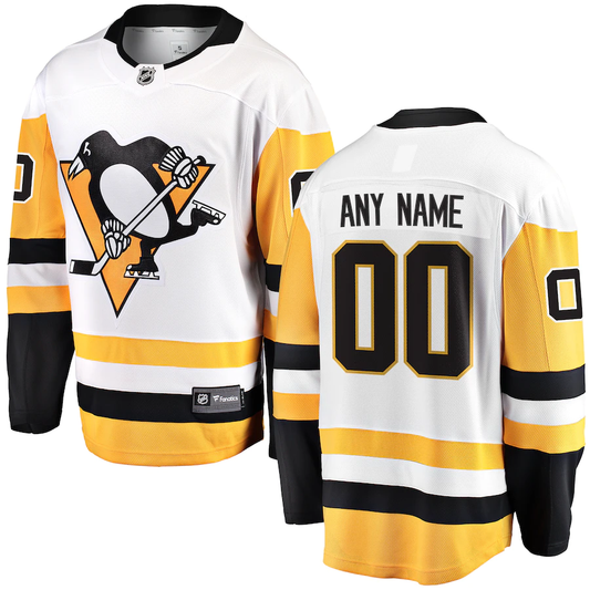 Men's Pittsburgh Penguins Fanatics Branded White Custom Player jersey