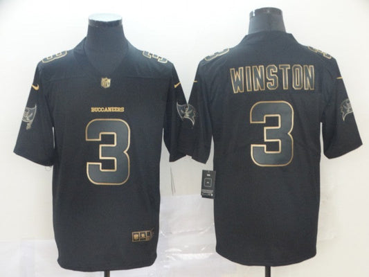 Men's Tampa Bay Buccaneers Jameis Winston #3 Black Game Player jersey
