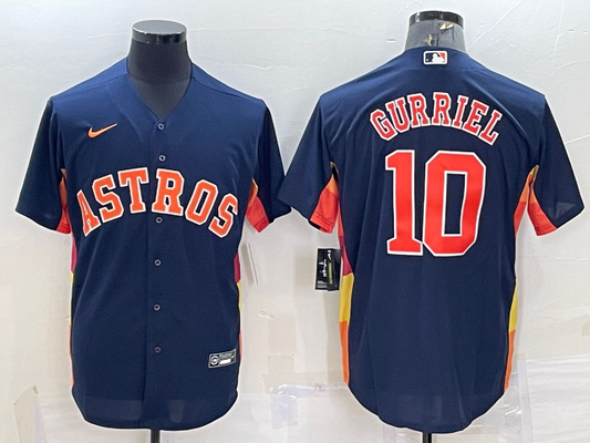 Men's Houston Astros Yuli Gurriel #10 Navy Alternate Replica Player Name jersey