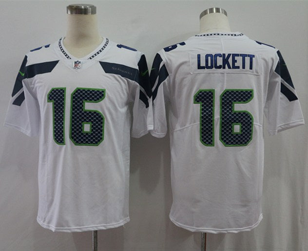 Men's Seattle Seahawks Tyler Lockett #16 White Game jersey