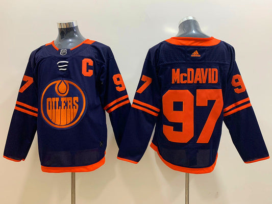 Men's Edmonton Oilers Connor McDavid #97 Navy Alternate Premier Breakaway Player jersey