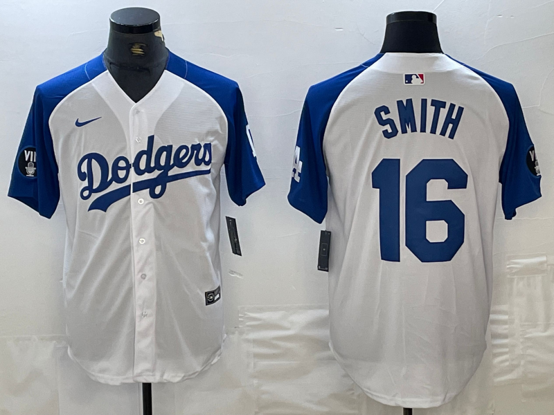 Men's Los Angeles Dodgers Will Smith #16 White Limited jersey