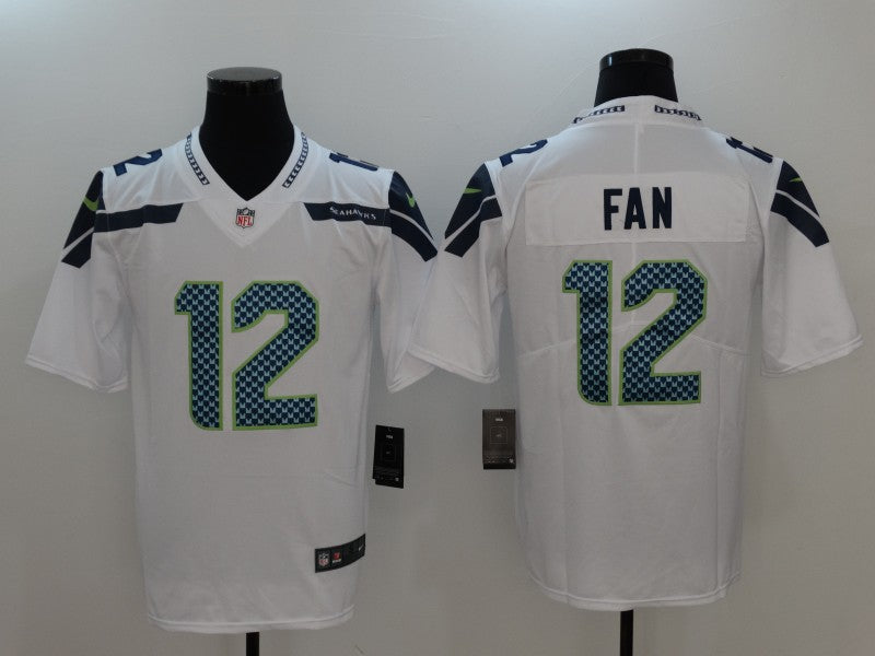 Men's Seattle Seahawks 12th Fan White Game Team jersey