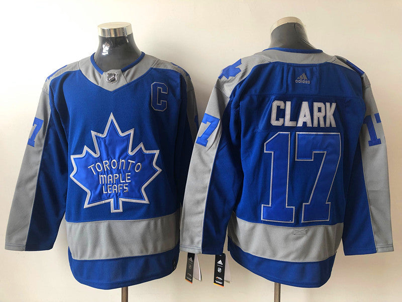 Men's Toronto Maple Leafs Wendel Clark #17 Blue Team Player jersey