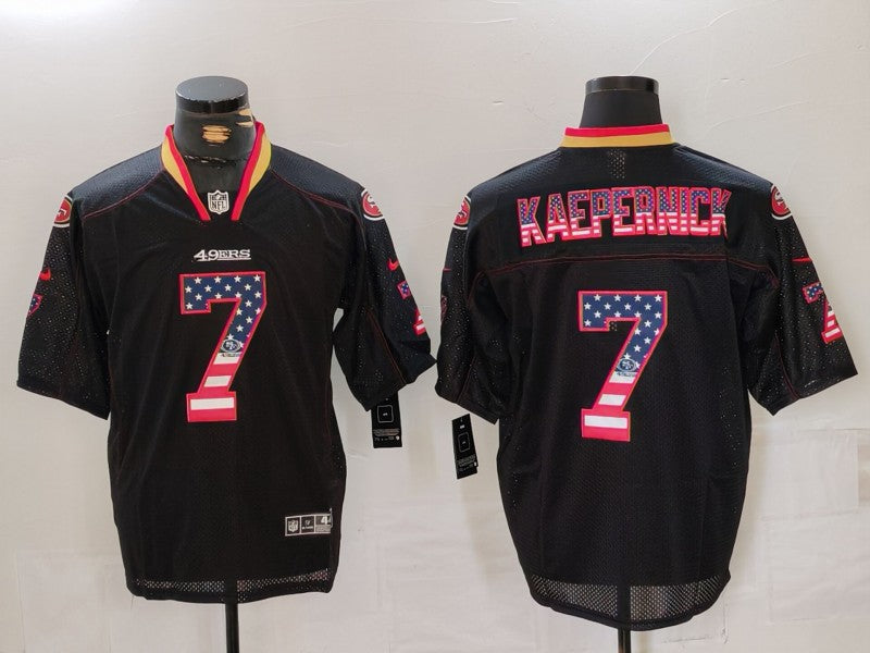 Men's San Francisco 49ers Colin Kaepernick #7 Black Team Game jersey