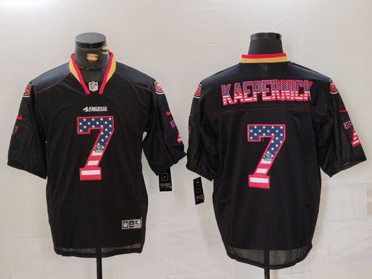 Men's San Francisco 49ers Colin Kaepernick #7 Black Team Game jersey