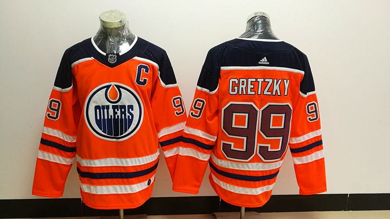 Men's Edmonton Oilers Wayne Gretzky #99 Orange Breakaway Player jersey