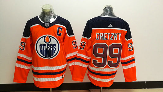 Men's Edmonton Oilers Wayne Gretzky #99 Orange Breakaway Player jersey