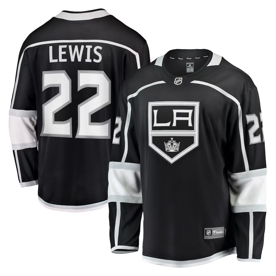 Men's Los Angeles Kings Trevor Lewis #22 Black Home Breakaway jersey