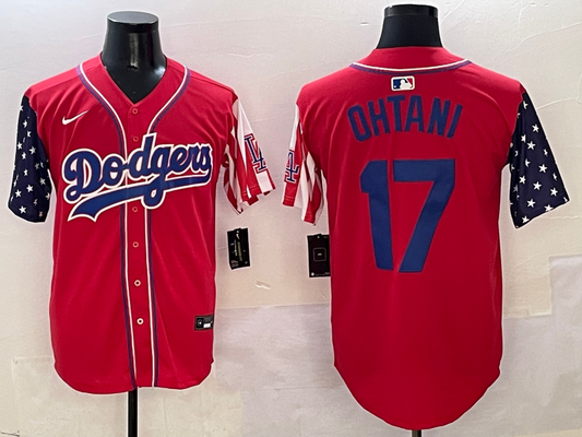 Men's Los Angeles Dodgers Shohei Ohtani #17 Red Limited Player Jersey