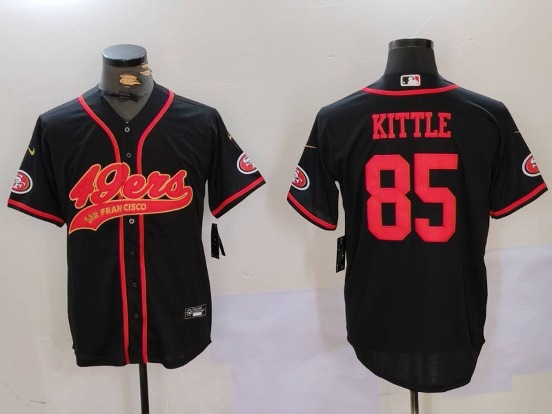 Men's San Francisco 49ers George Kittle #85 Black Replica Player jersey