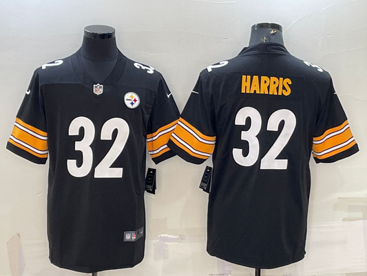 Men's Pittsburgh Steelers Franco Harris #32 Black Game jersey