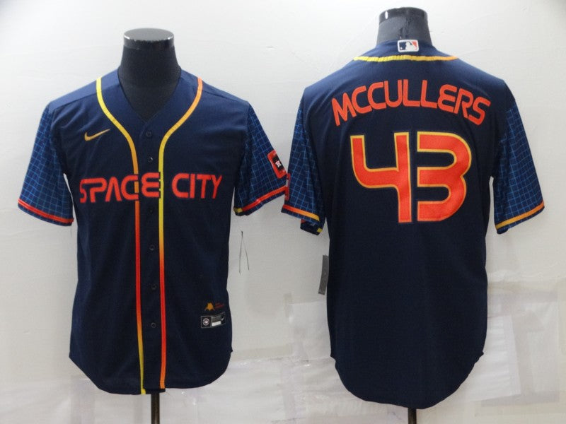 Men's Houston Astros Lance McCullers #43 Navy Space City jersey