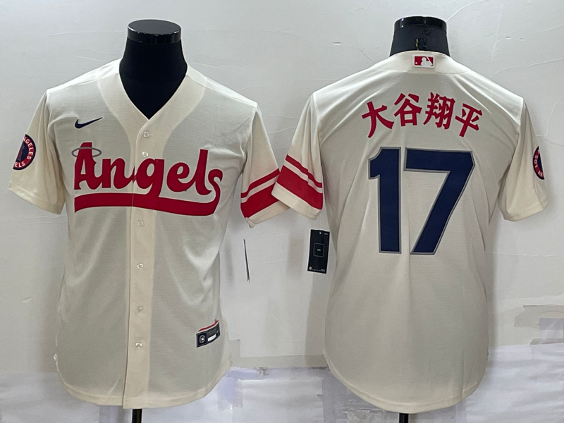 Men's Los Angeles Angels Shohei Ohtani #17 Cream City Connect Replica Team jersey