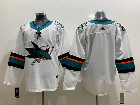 Men's San Jose Sharks White Blank jersey