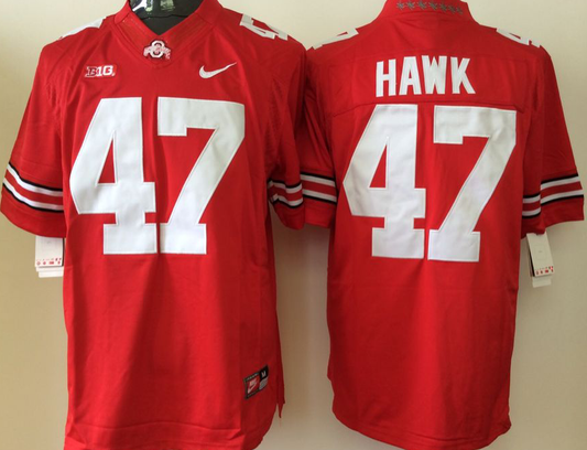 Men's Ohio State Buckeyes A.J. Hawk #47 Scarlet Player Game Jersey