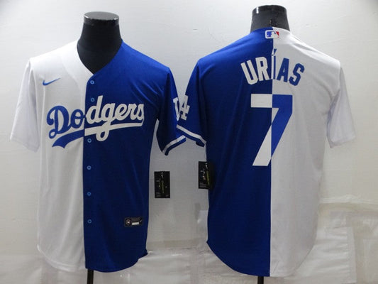 Men's Los Angeles Dodgers Julio Urias #7 White/Blue Replica Baseball jersey