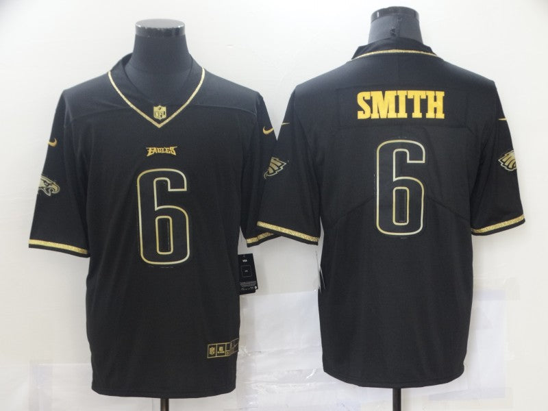 Men's Philadelphia Eagles DeVonta Smith #6 Black Game Player jersey