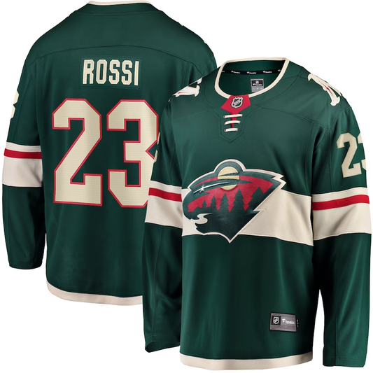 Men's Minnesota Wild Marco Rossi #23 Green Home Breakaway Player jersey