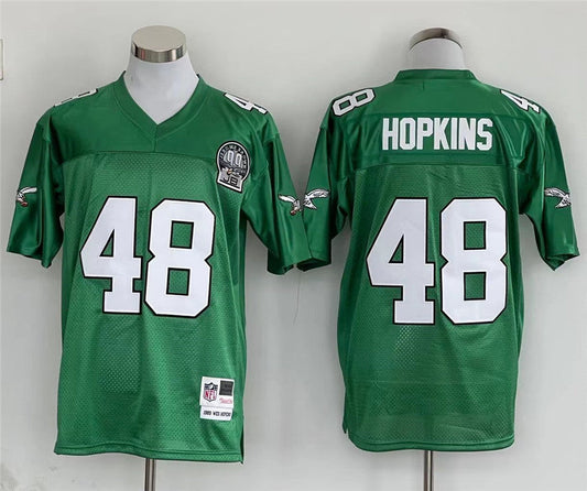 Men's Philadelphia Eagles Wes Hopkins Mitchell & Ness Kelly Green Legacy Replica jersey