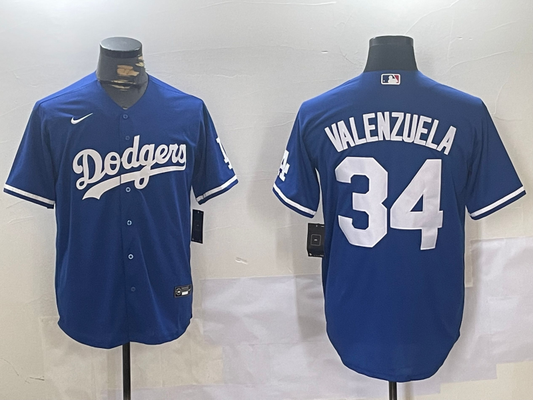 Men's Los Angeles Dodgers Fernando Valenzuela #34 Royal Game Player jersey